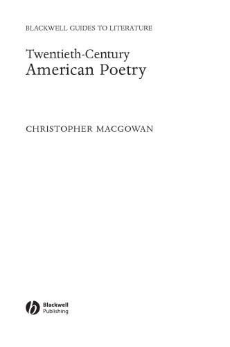 Twentieth-Century American Poetry (Blackwell Guides to Literature)