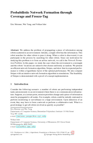 Algorithmic Foundations of Robotics VIII: Selected Contributions of the Eighth International Workshop on the Algorithmic Foundations of Robotics (Springer Tracts in Advanced Robotics)