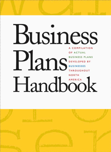 Business Plans Handbook Volume 9