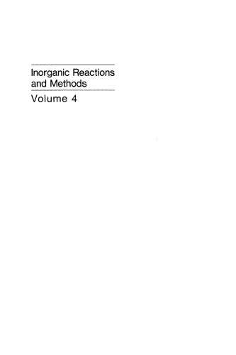 Inorganic Reactions and Methods, The Formation of Bonds to Halogens (Part 2) (Inorganic Reactions and Methods)