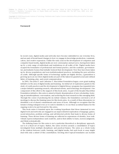 Youth, Identity, and Digital Media (John D. and Catherine T. MacArthur Foundation Series on Digital Media and Learning)