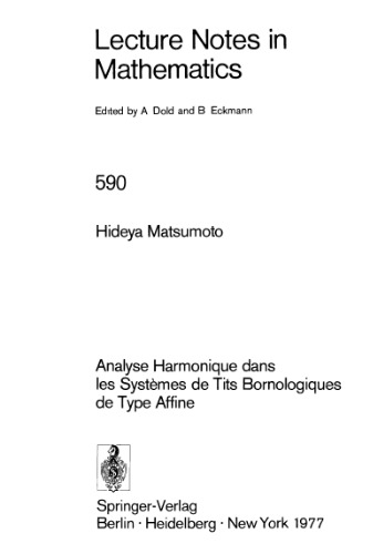 Analyse Harmonique dans les Systèmes de Tits Bornologiques de Type Affine