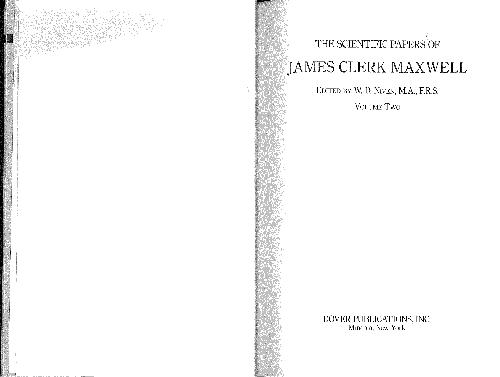The Scientific Papers of James Clerk Maxwell