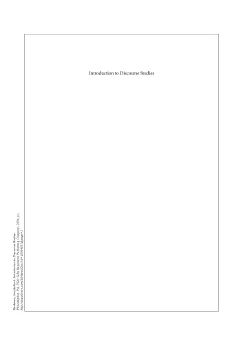 Introduction to Discourse Studies