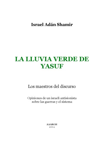 La lluvia verde de Yasuf (los maestros del discurso)
