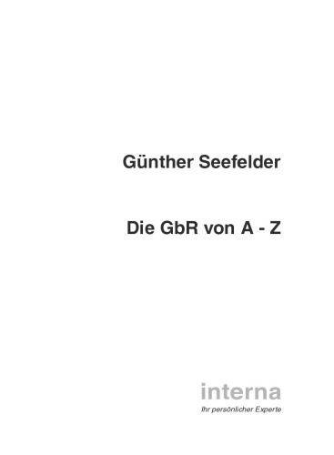 Die GbR von A-Z