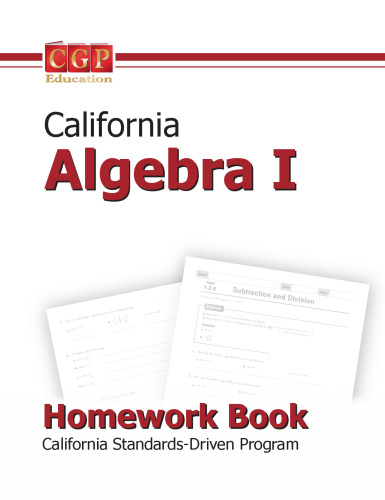 California Algebra 1: Homework Book