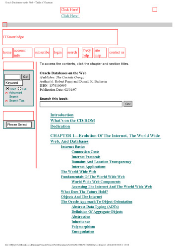 Oracle Databases on the Web: Learn to Create Web Pages That Interface with Database Engines