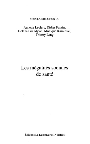 Les inégalités sociales de santé