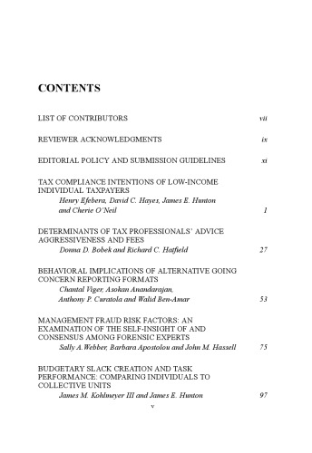 Advances in Accounting Behavioral Research, Volume 7 (Advances in Library Administration & Organization)