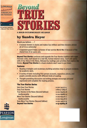 Beyond True Stories:  A High-Intermediate Reader