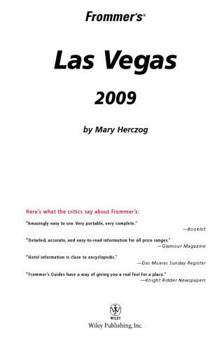 Frommer's Las Vegas 2009 (Frommer's Complete)