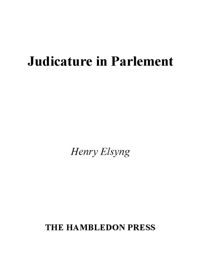 Judicature in Parlement