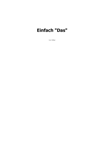 Einfach 'Das'. Tagebuch eines ereignisreichen Jahres