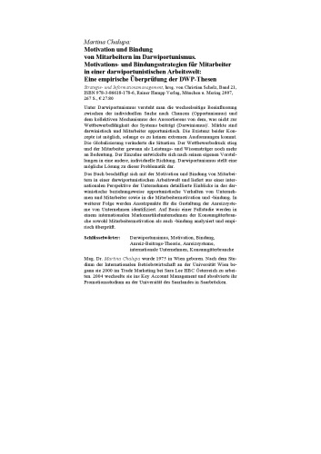 Motivation und Bindung von Mitarbeitern im Darwiportunismus