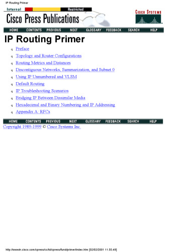 IP Routing Primer (Networking Technology)