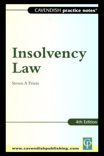 Insolvency Law (Practice Notes Series)