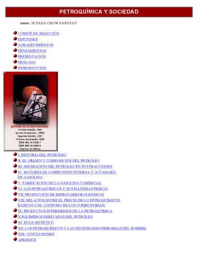Petroquimica y sociedad (Seccion de Obras de Ciencia y Tecnologia)
