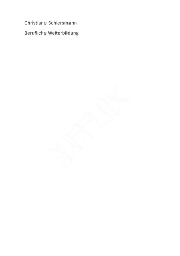 Berufliche Weiterbildung