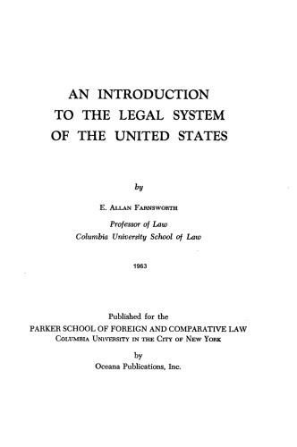 An introduction to the legal system of the United States