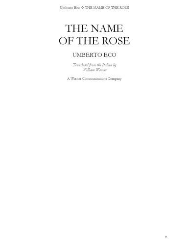 The Name of the Rose