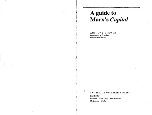 A Guide to Marx's 'Capital'