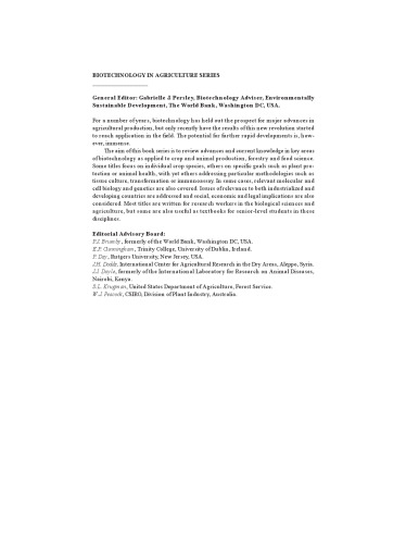 Agricultural Biotechnology in International Development (Biotechnology in Agriculture Series)