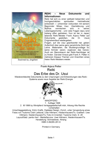 Reiki. Das Erbe des Dr. Usui  GERMAN 