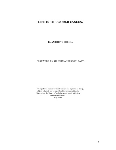 Life in the World Unseen