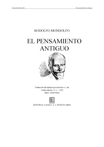 El Pensamiento antiguo (4° Ed.)