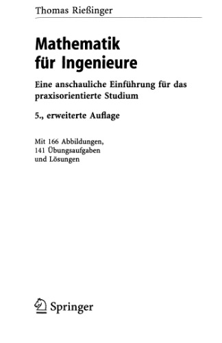 Mathematik fuer Ingenieure