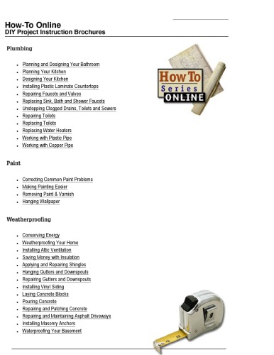 How-To Online DIY Home Projects Instruction Guide (Home Improvement)