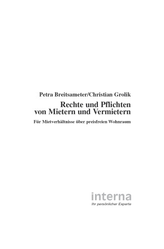 Rechte und Pflichten von Mietern und Vermietern