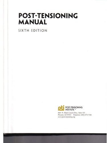 Post-Tensioning Manual 6th Ed.