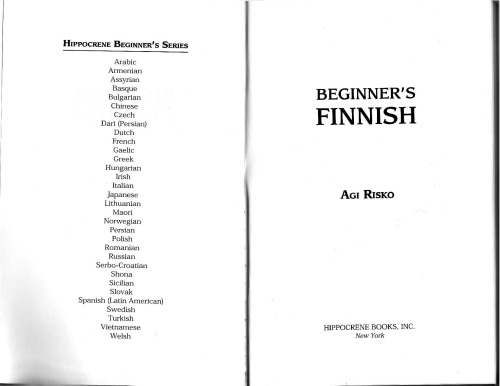 Beginner’s Finnish (Hippocrene Beginner’s)