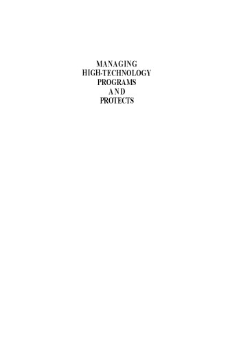 Managing High-Technology Programs and Projects, 2nd Edition