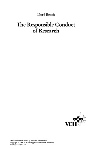 The Responsible Conduct of Research