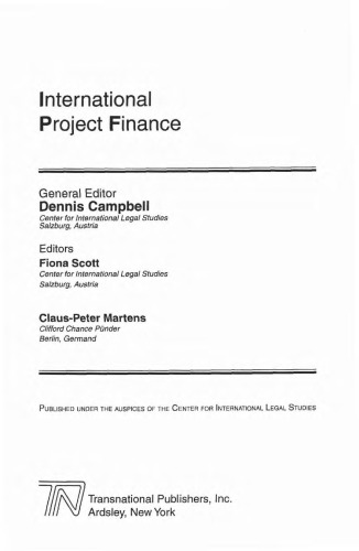 International Project Finance (International Business Law)
