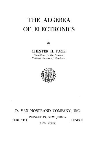 The Algebra of Electronics