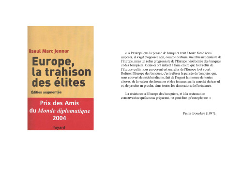 Europe, la trahison des élites