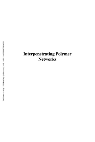Interpenetrating Polymer Networks (Advances in Chemistry 239)