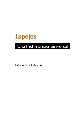 Espejos: una historia casi universal