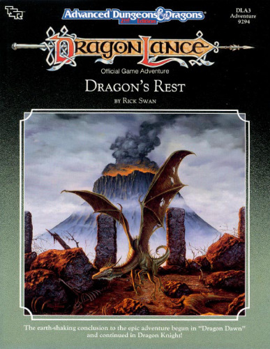 Dragon's Rest (AD&D 2nd Ed. Fantasy Roleplaying, Dragon Lance Adventure + Map, DLA3)