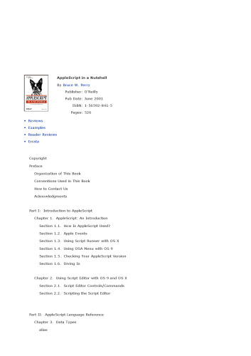 AppleScript in a nutshell: a desktop quick reference