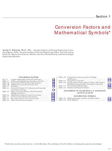 Perry's Chemical Engineers' Handbook