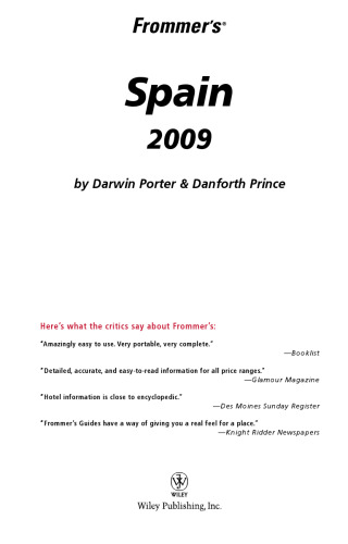 Frommer's Spain 2009 (Frommer's Complete)