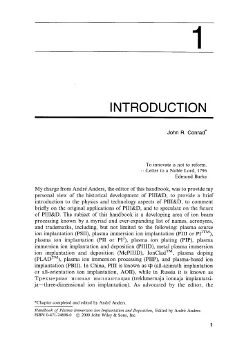 Handbook of Plasma Immersion Ion Implantation and Deposition