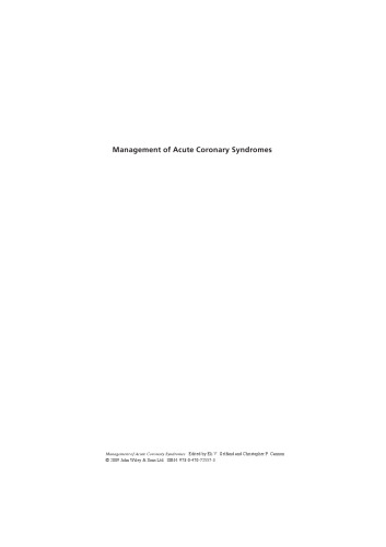 Management of Acute Coronary Syndromes