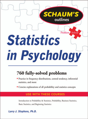 Schaum's Outlines: Statistics in Psychology (Schaum's Outline Series)
