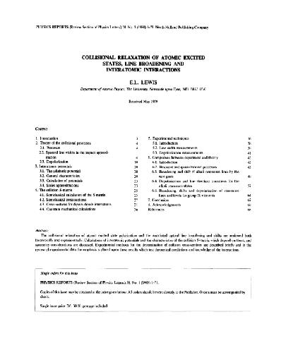 Physics Reports vol.58